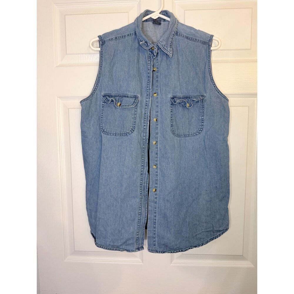 Upper West Side Denim Sleeveless Jean, country, summer, casual, vest top